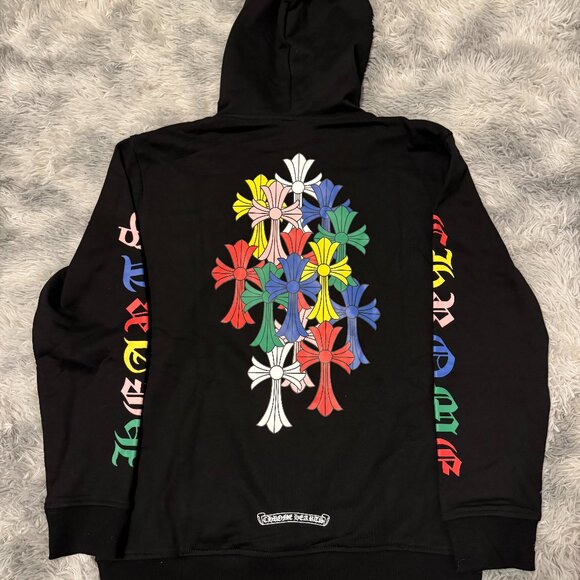 Chrome Hearts Multi Color Cross Cemetery Hoodie Size Medium or Large - Picture 2 of 5